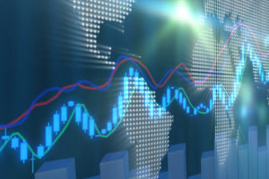 Stock Market Graph and Bar Chart