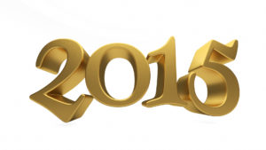 Gold 2015 lettering isolated
